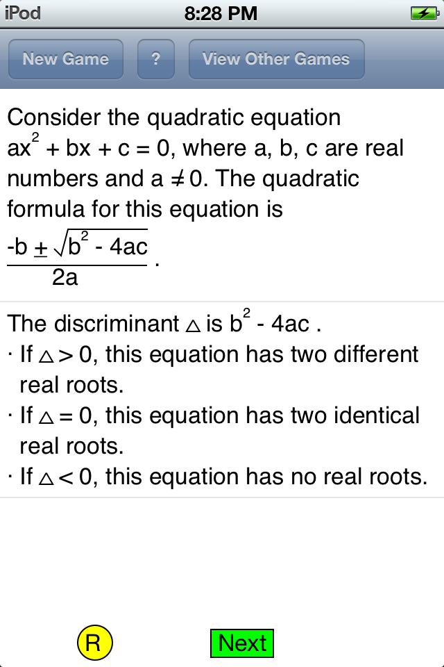 rules of discriminant